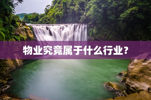 物业究竟属于什么行业？