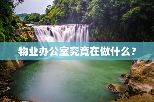 物业办公室究竟在做什么？