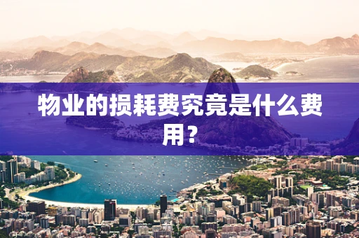 物业的损耗费究竟是什么费用？
