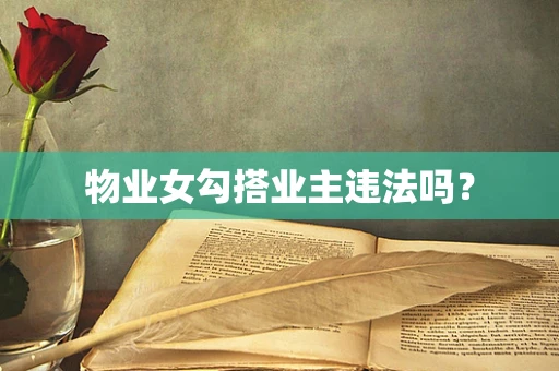 物业女勾搭业主违法吗？