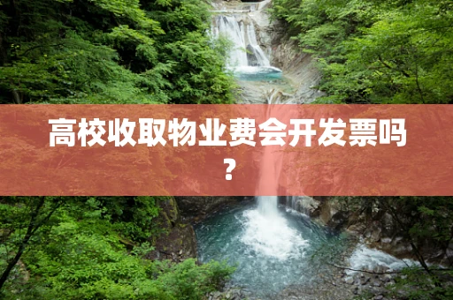 高校收取物业费会开发票吗？