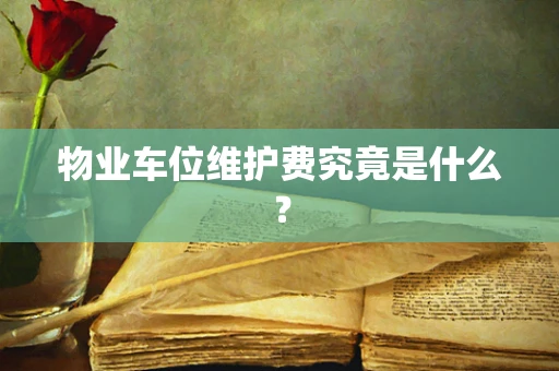 物业车位维护费究竟是什么？