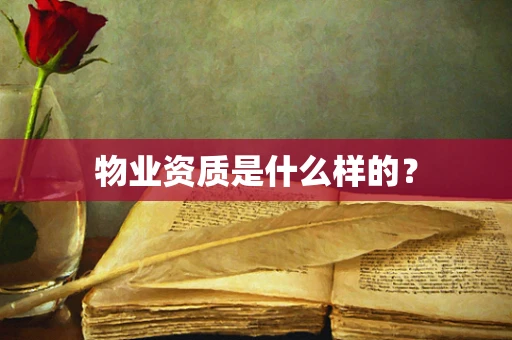 物业资质是什么样的？