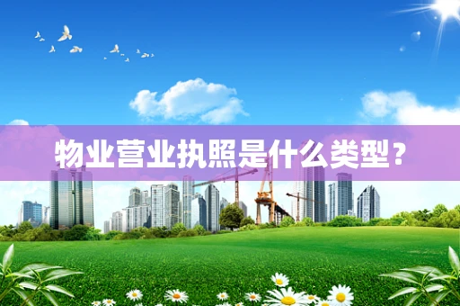 物业营业执照是什么类型？