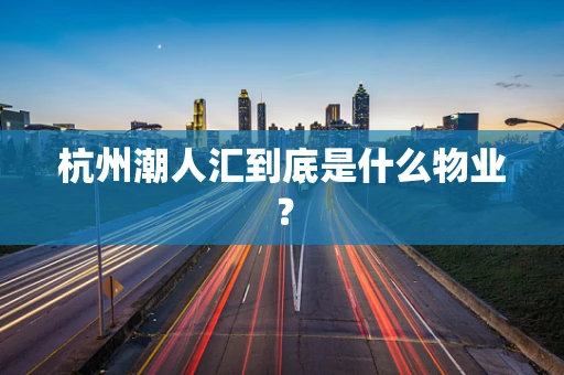 杭州潮人汇到底是什么物业？