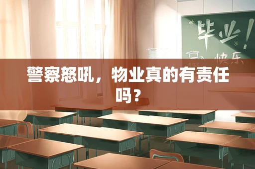 警察怒吼，物业真的有责任吗？