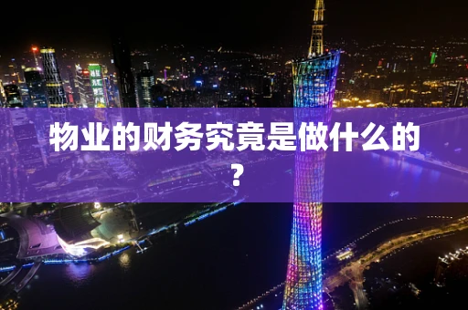 物业的财务究竟是做什么的？