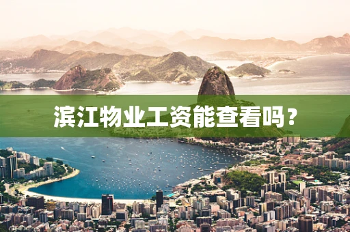 滨江物业工资能查看吗？