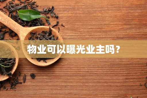 物业可以曝光业主吗？