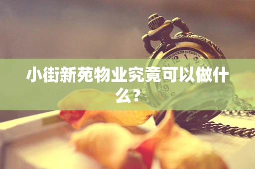 小街新苑物业究竟可以做什么？