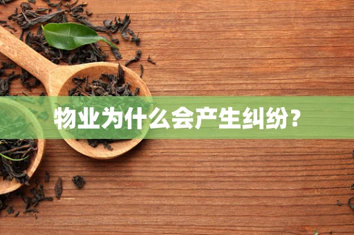 物业为什么会产生纠纷？