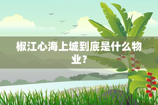 椒江心海上城到底是什么物业？
