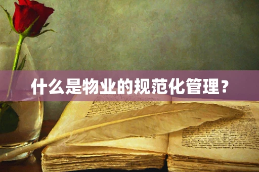 什么是物业的规范化管理？