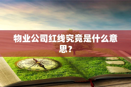 物业公司红线究竟是什么意思？