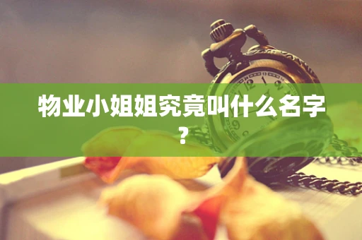 物业小姐姐究竟叫什么名字？