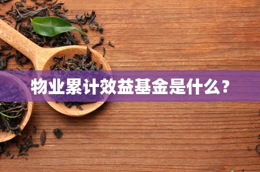物业累计效益基金是什么？