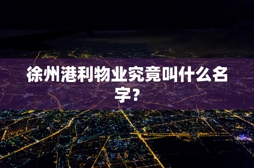 徐州港利物业究竟叫什么名字？