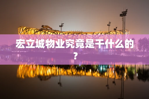 宏立城物业究竟是干什么的？