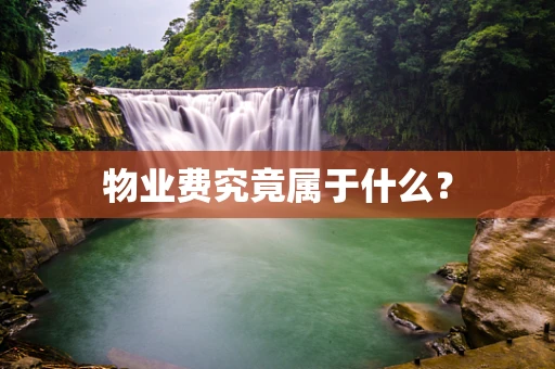 物业费究竟属于什么？