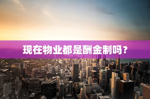 现在物业都是酬金制吗？