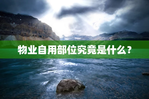 物业自用部位究竟是什么？