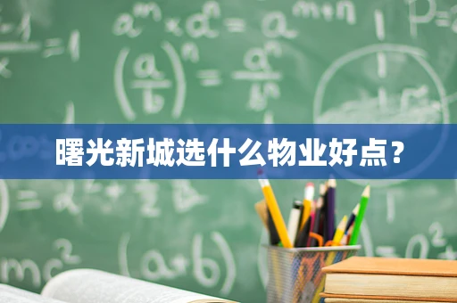 曙光新城选什么物业好点？