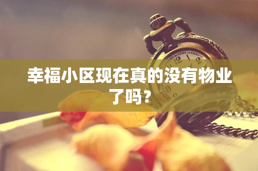 幸福小区现在真的没有物业了吗？