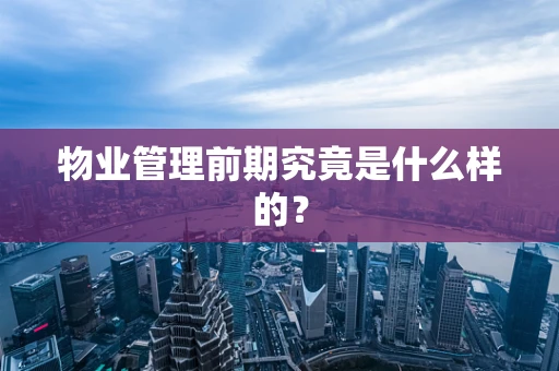 物业管理前期究竟是什么样的？