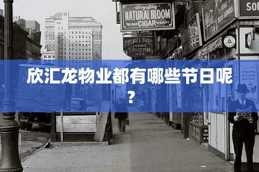 欣汇龙物业都有哪些节日呢？