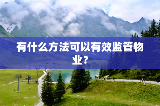 有什么方法可以有效监管物业？