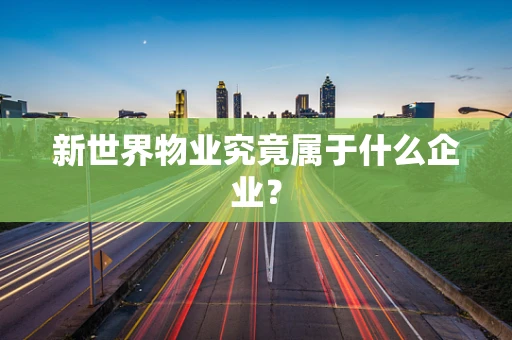 新世界物业究竟属于什么企业？